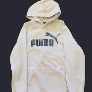 small white puma hoodie, barely used